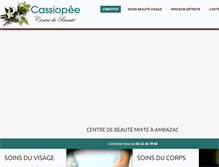 Tablet Screenshot of cassiopee-spabeaute.com